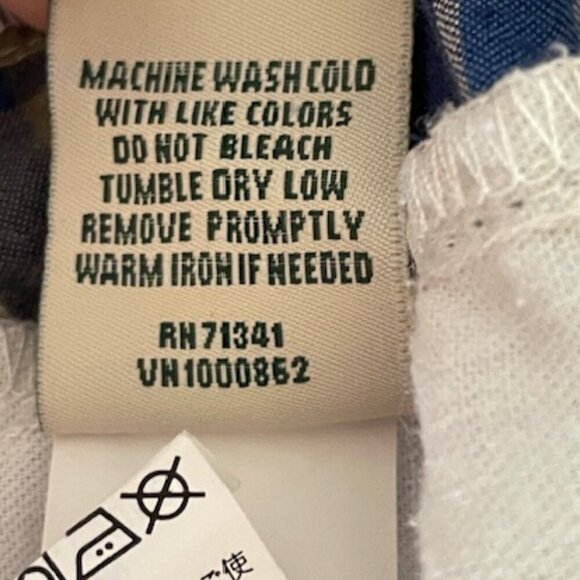 L L BEAN Favorite Fit Blue Purple Madras Patchwork Plaid Shorts 4 - Picture 11 of 15